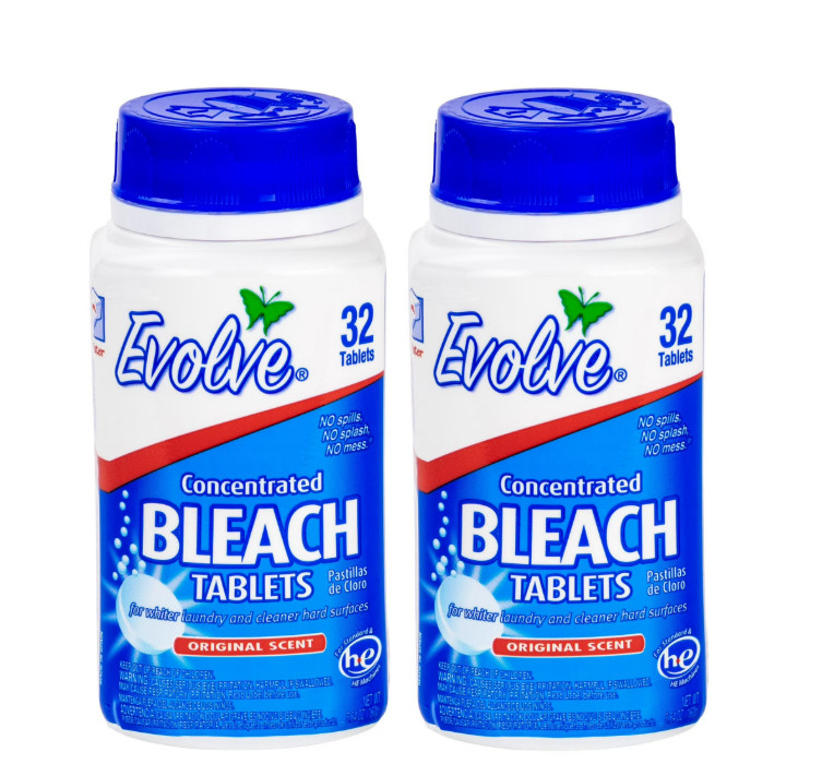 Evolve Ultra Concentrated Bleach Tablets, Original Scent, 32 Count X 6 Pack, 3PK