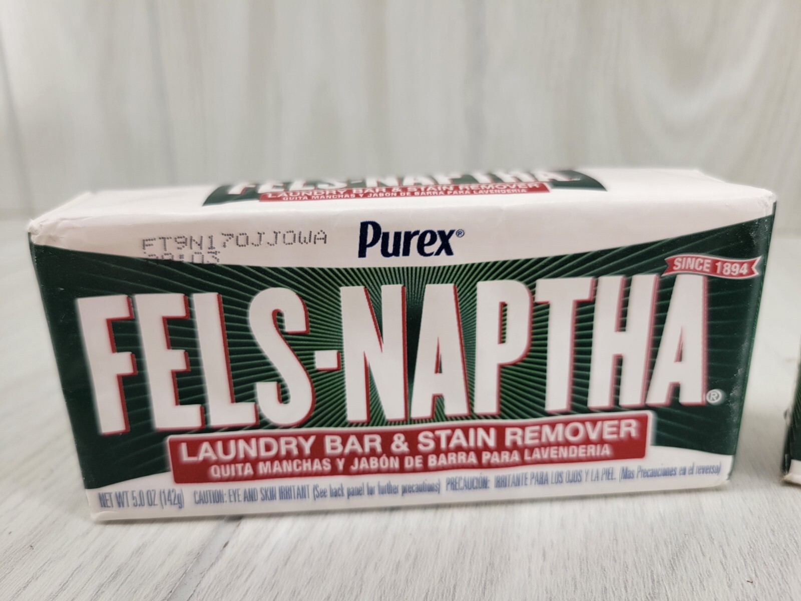 2 PACK Purex Fels Naptha Laundry Cleaning Bar and Stain Remover, 5 Ounce