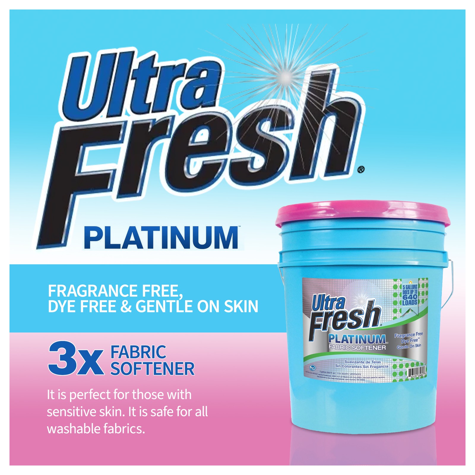 Ultra Fresh Platinum Fabric Softener & Platinum 6X Laundry Detergent Sheets