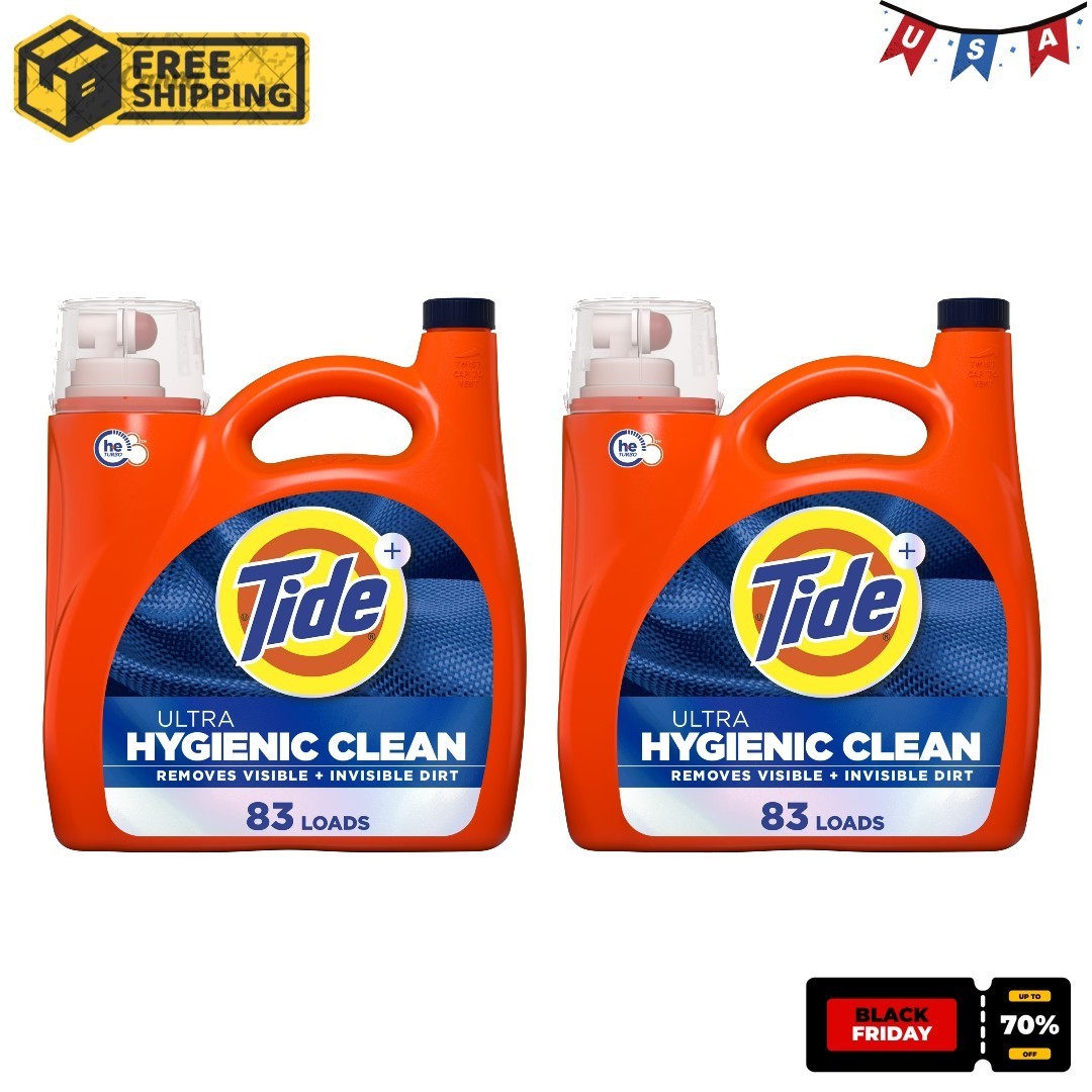 2P Tide Ultra Hygienic Clean Liquid Laundry Detergent 117 fl oz, 83 Loads