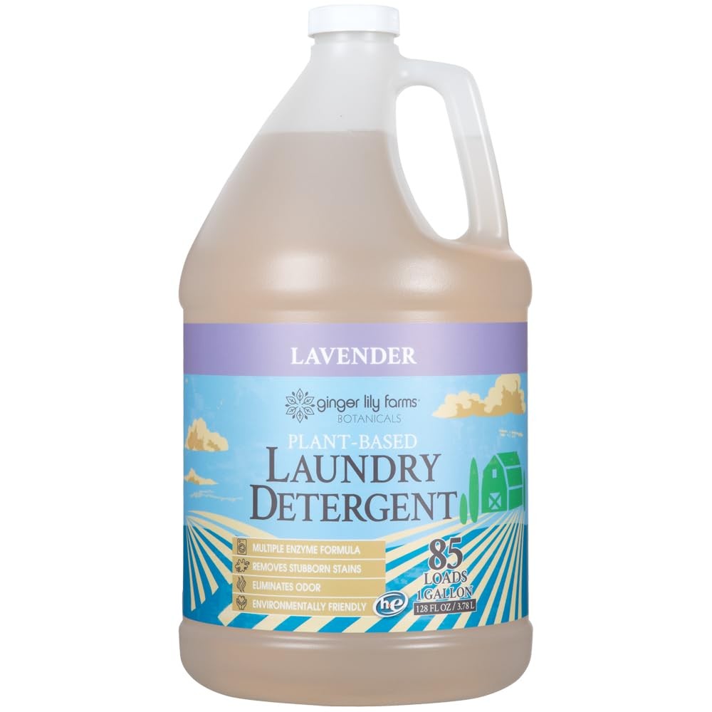 Liquid Laundry Detergent Lavender Concentrated Formula HE Compatible 85 Loads
