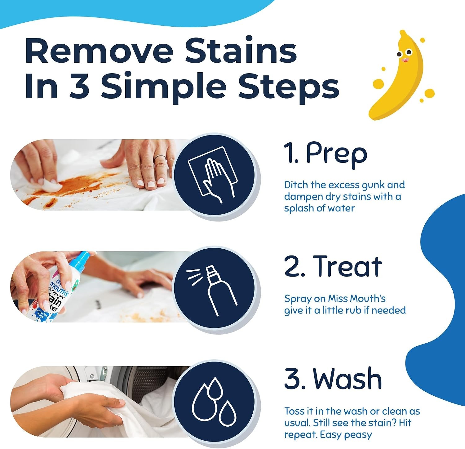 Messy Eater Stain Treater Spray, Laundry Stain Remover, 4 Oz | Newborn & Baby