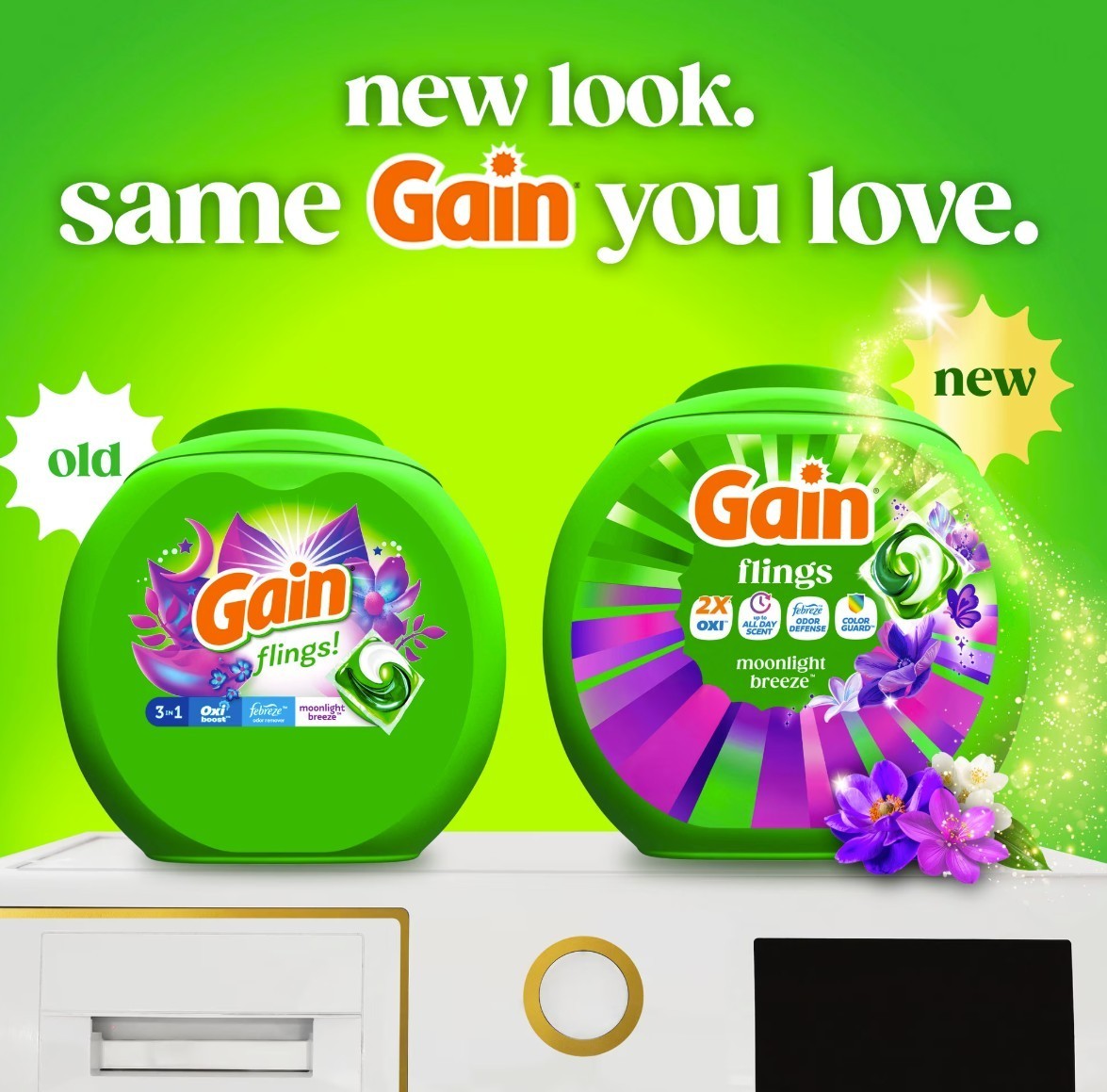 [HOT SALE] Gain Flings Laundry Detergent Pacs Moonlight Breeze 60 Ct 2 Pack NEW