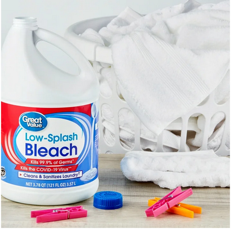 Low Splash Bleach Regular, 121 Oz