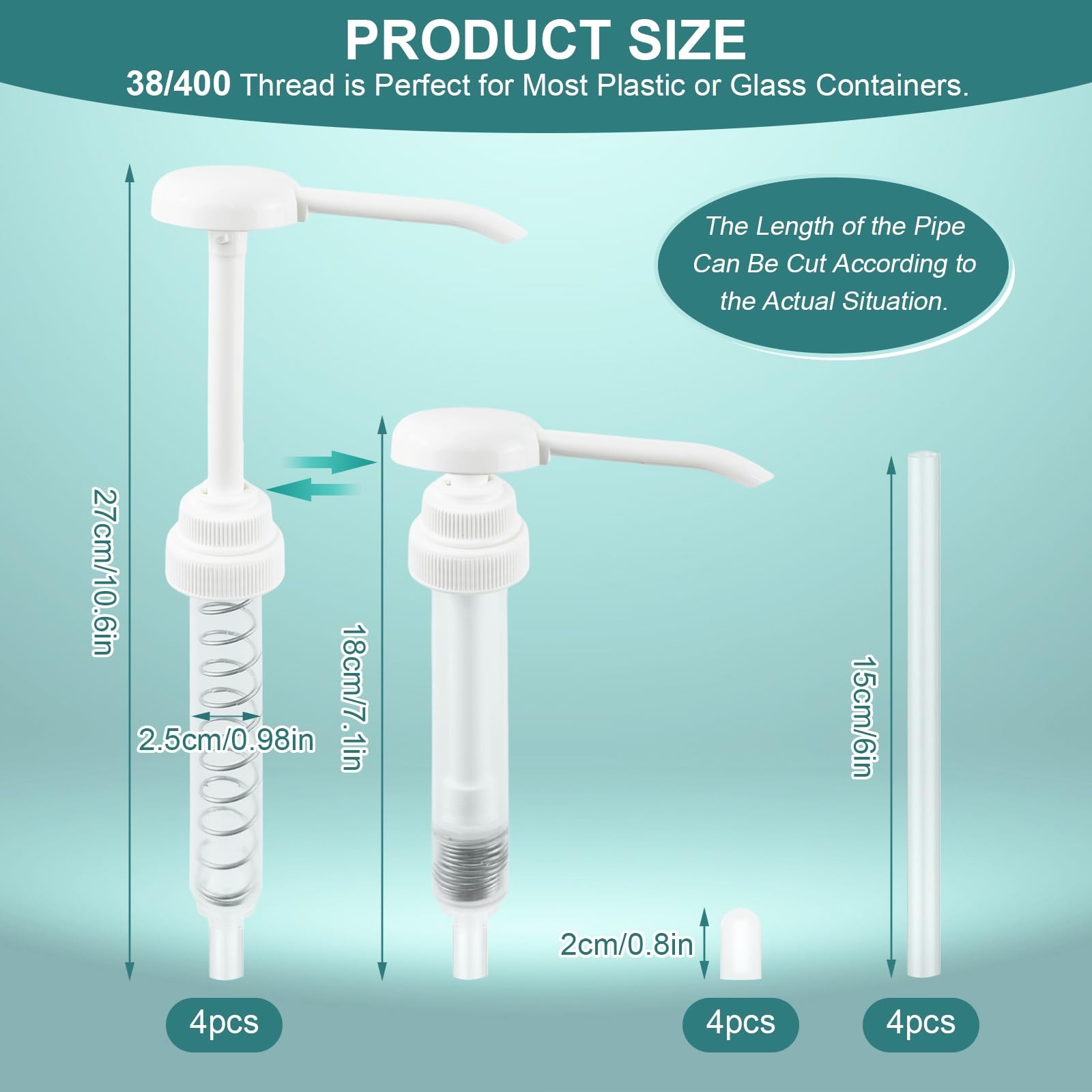 4Pk Gallon Pump Dispenser Pump for 5 Gallon Bucket Gallon Jug Laundry Soap Tool