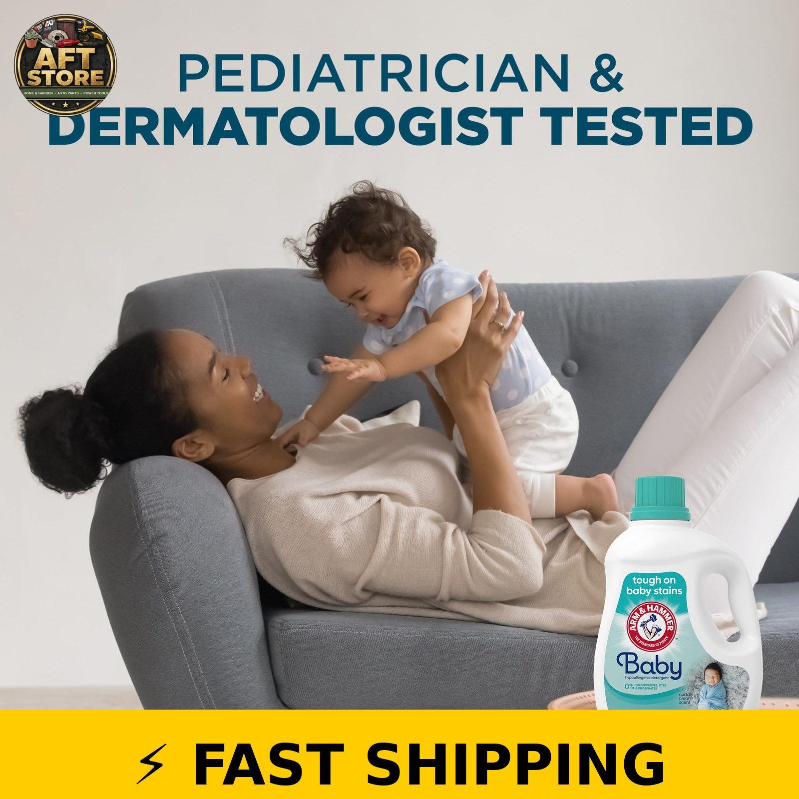 ARM & HAMMER Baby Hypoallergenic Liquid Laundry Detergent, 100.5 fl oz