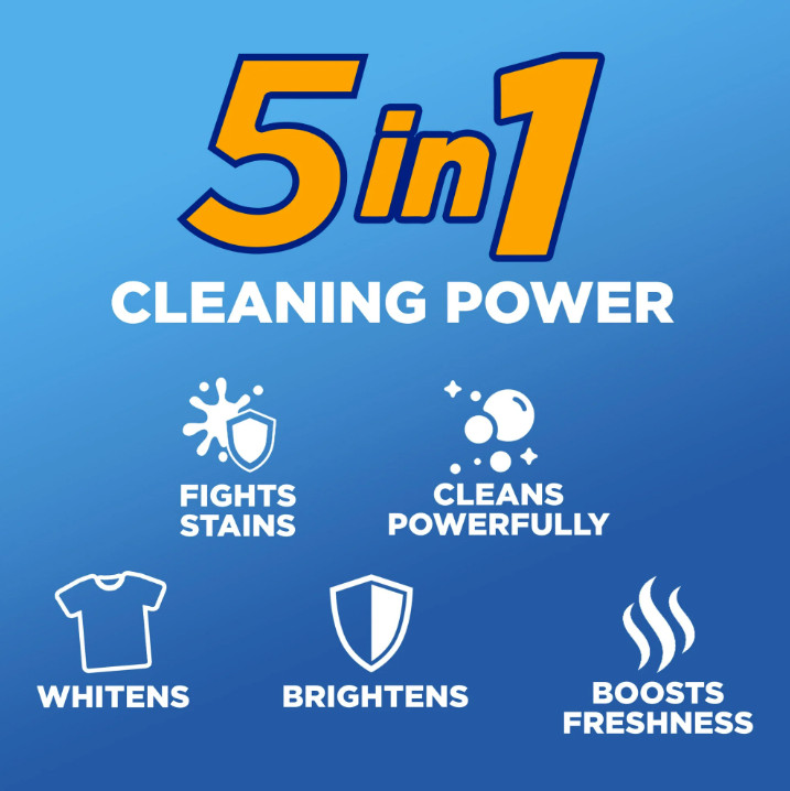ARM & HAMMER Plus OxiClean Stain Liquid Laundry Detergent, Fresh, 128 Loads