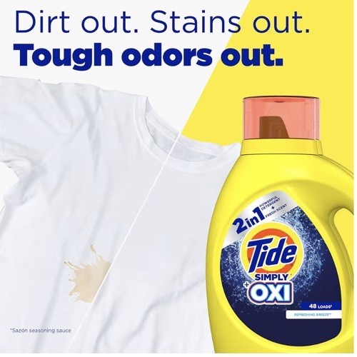 Tide Simply + Oxi 10 FL OZ Refreshing Breeze New he Laundry Detergent Lot Of 12