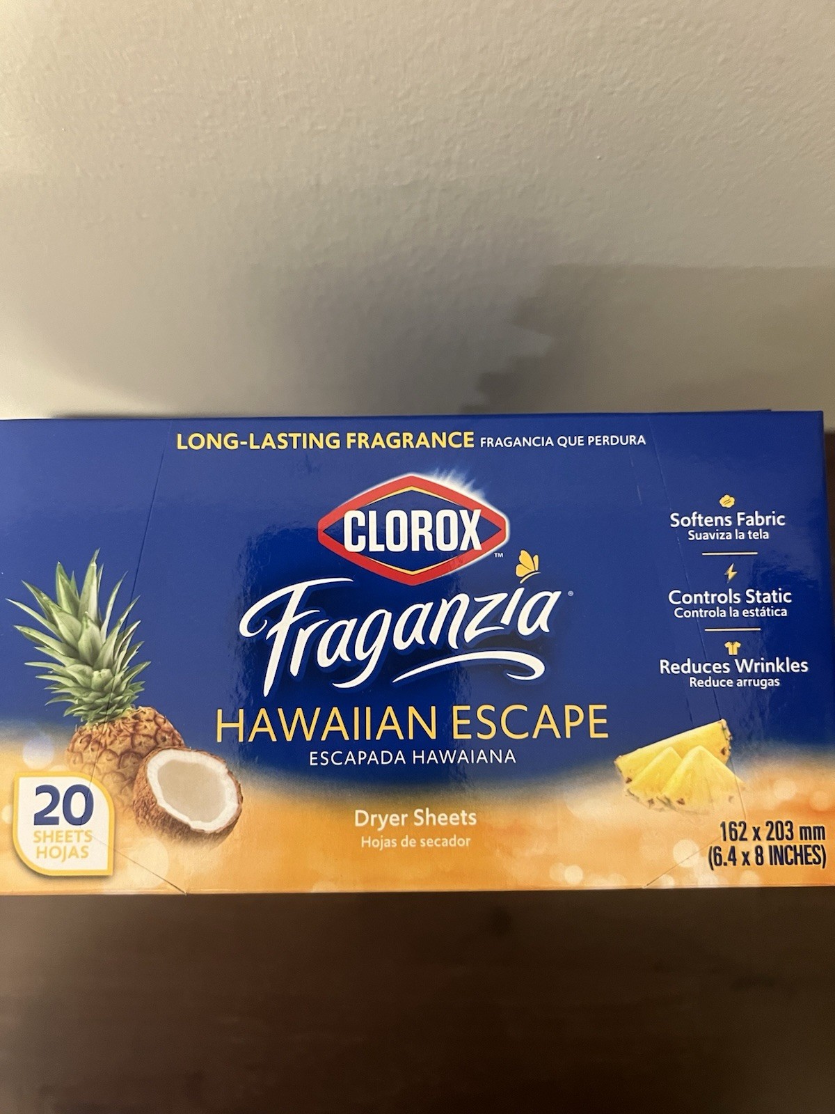 Clorox Fraganzia Dryer Sheets 200 Count (10 Packs Of 20) Hawaiian Escape H2F