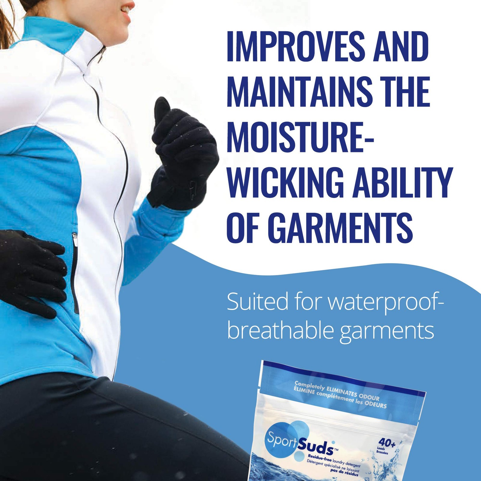Sport Laundry Detergent, Odor Eliminator Technology, Laundry Soap for Workout