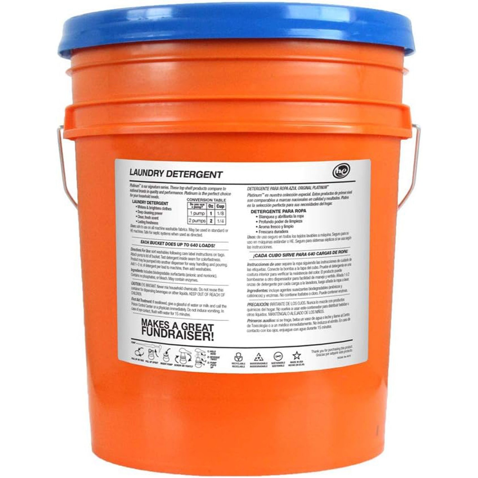 Ultra Fresh 6X Platinum 5 Gal Laundry Detergent, Up to 640 Loads, Mountain Fresh