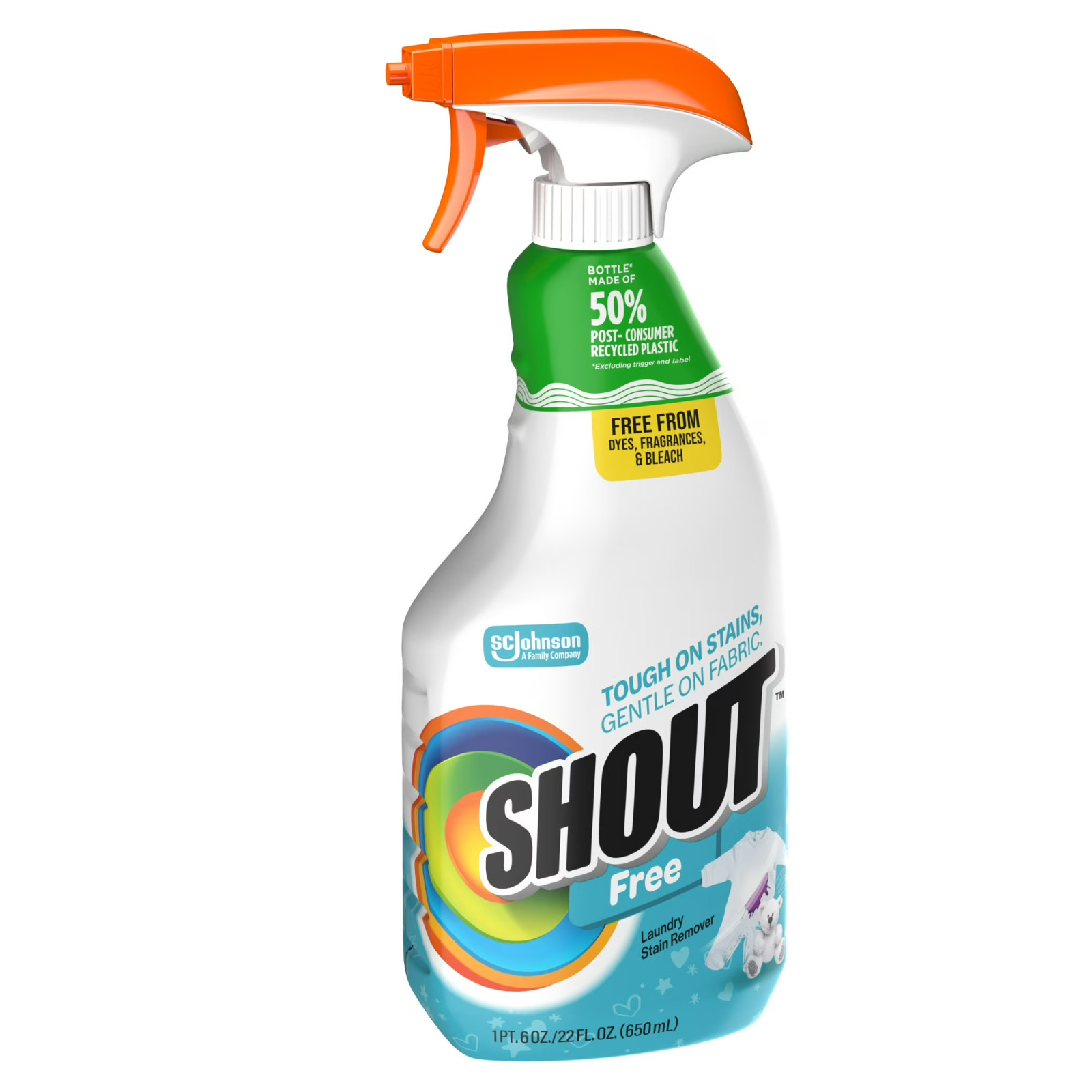 Shout Free, Laundry Stain Remover,Bleach Free 22 fl oz