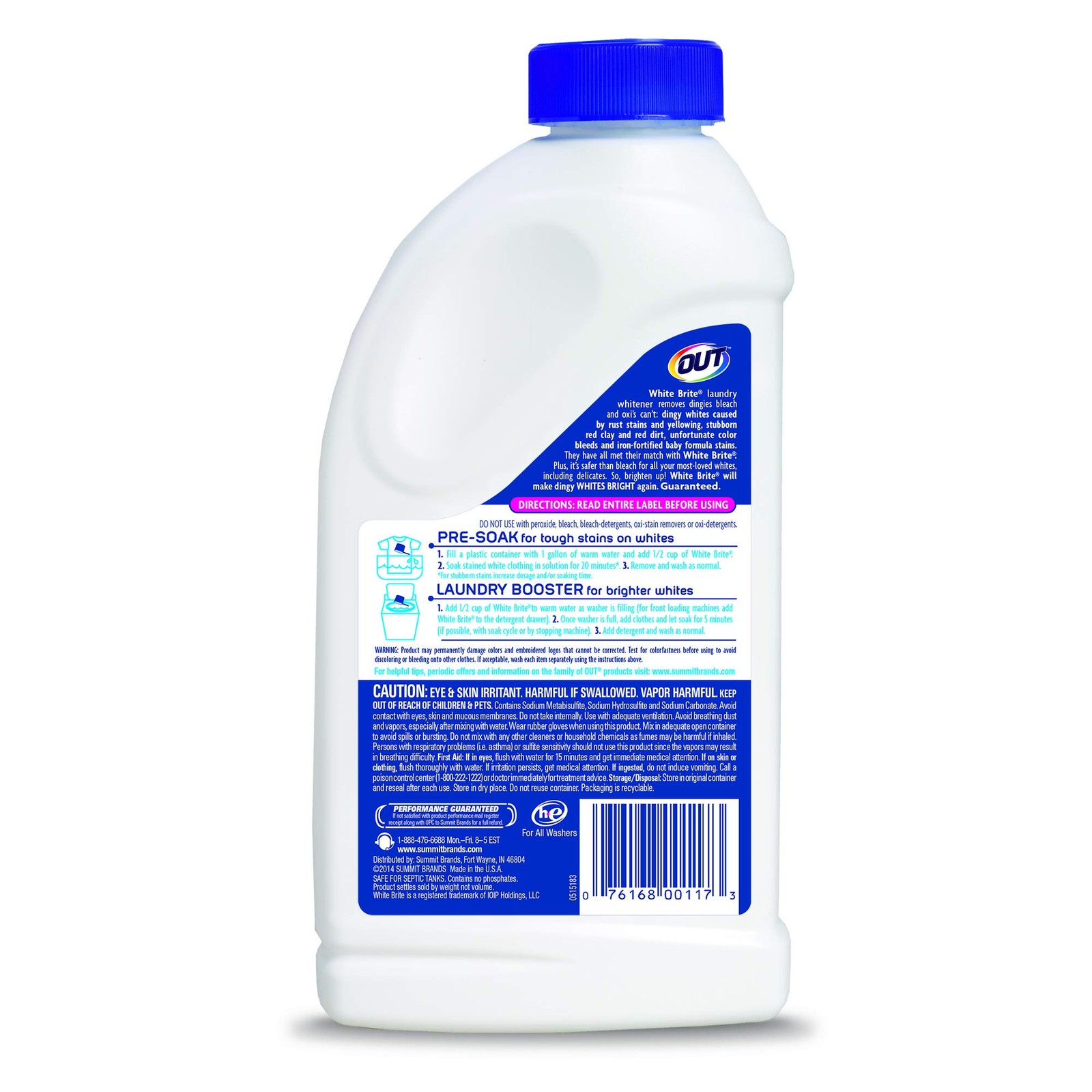 OUT White Brite Laundry Whitener and Multipurpose Rust 28 Ounce (Pack of 2)