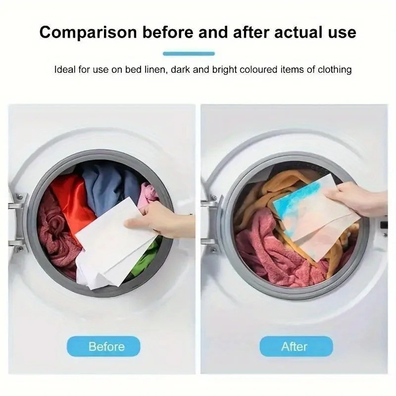 50PCS Color Catcher Laundry Sheets Dye Transfer Prevention Fade Protection Wash