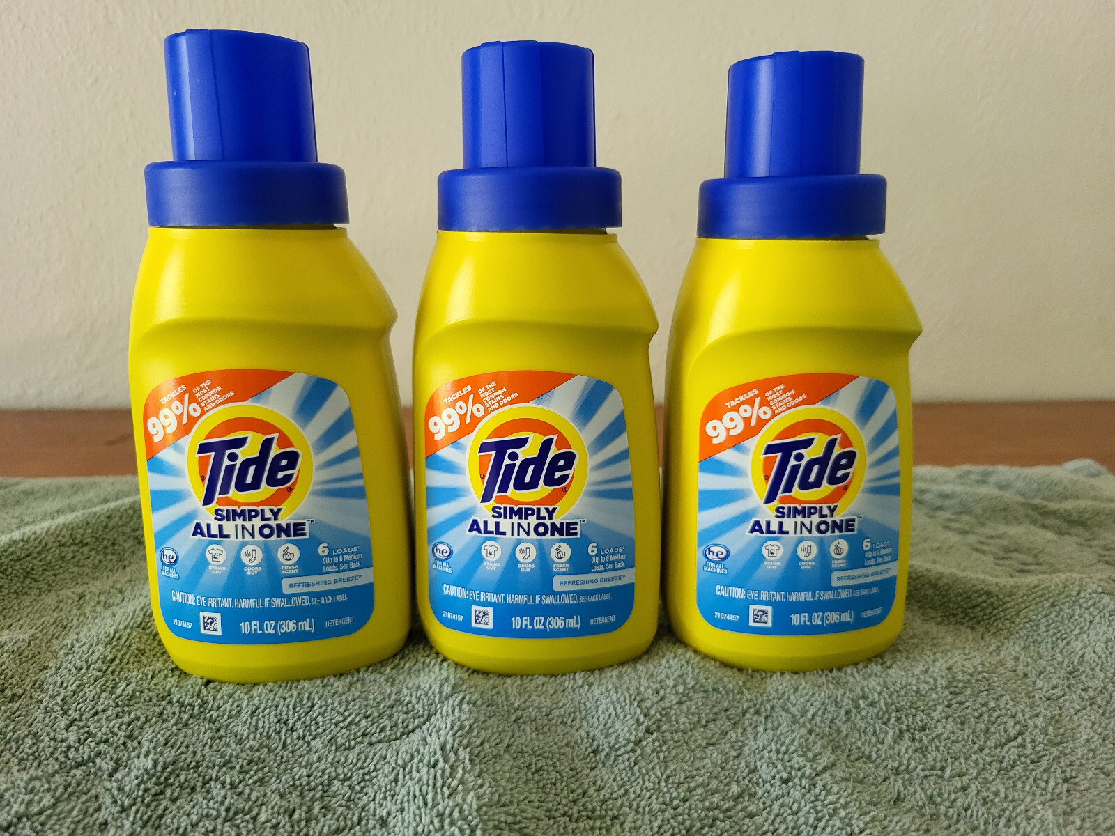 [ LOT OF 3 ] – 10oz Tide Simply All-in-One Laundry Detergent, Refreshing Breeze