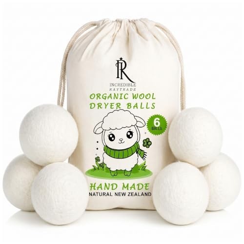 Wool Dryer Balls 6 Pack 100 Organic New Zealand Reduces Wrinkles Saves Drying