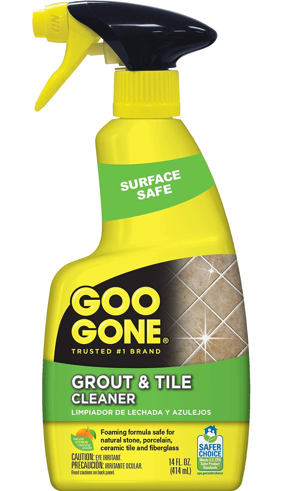 Goo Gone Grout & Tile Cleaner – Stain Remover 14 Fl Oz (Pack of 1), No Color