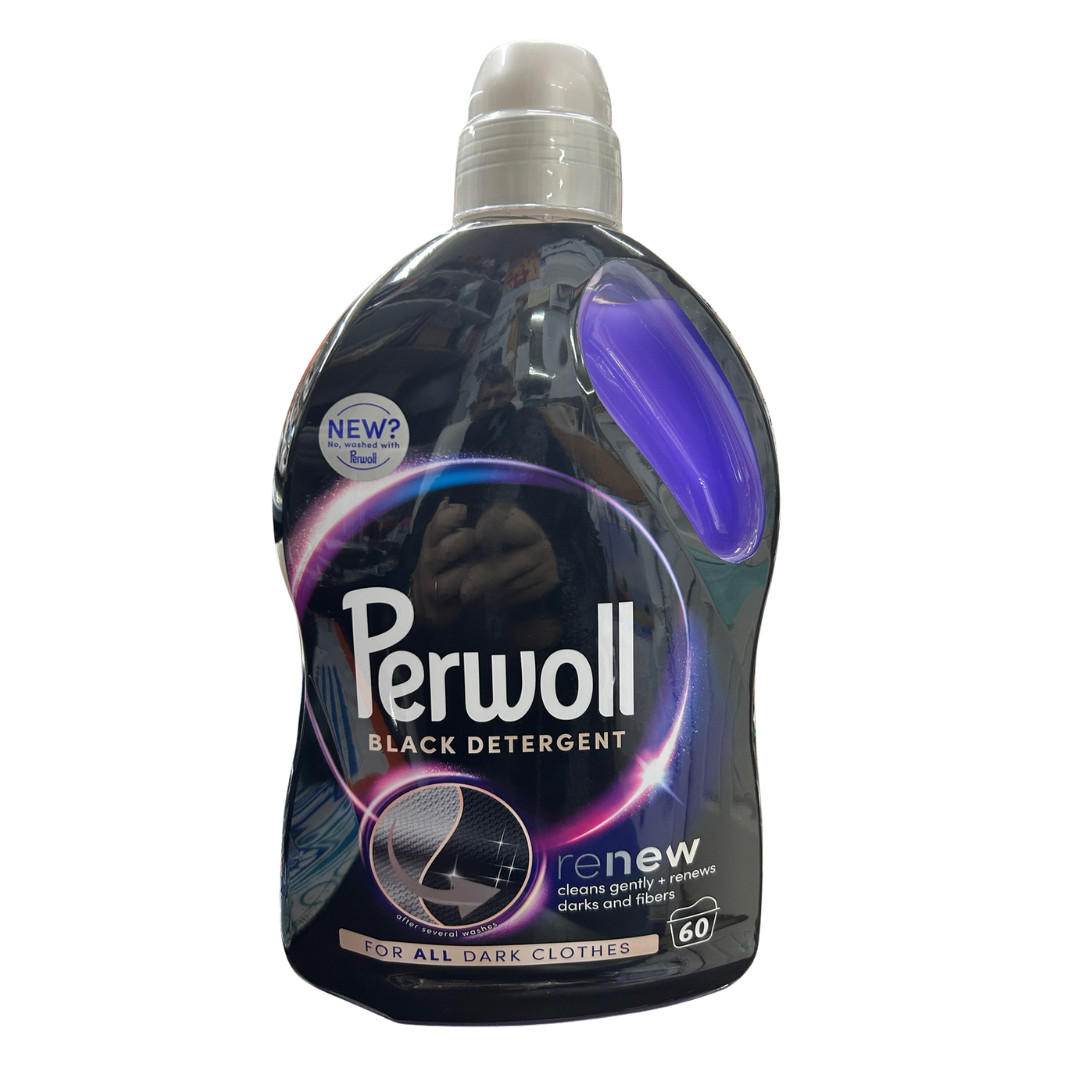 Perwoll Black Renew Liquid Detergent 60 Wash For Dark Clothes 3L