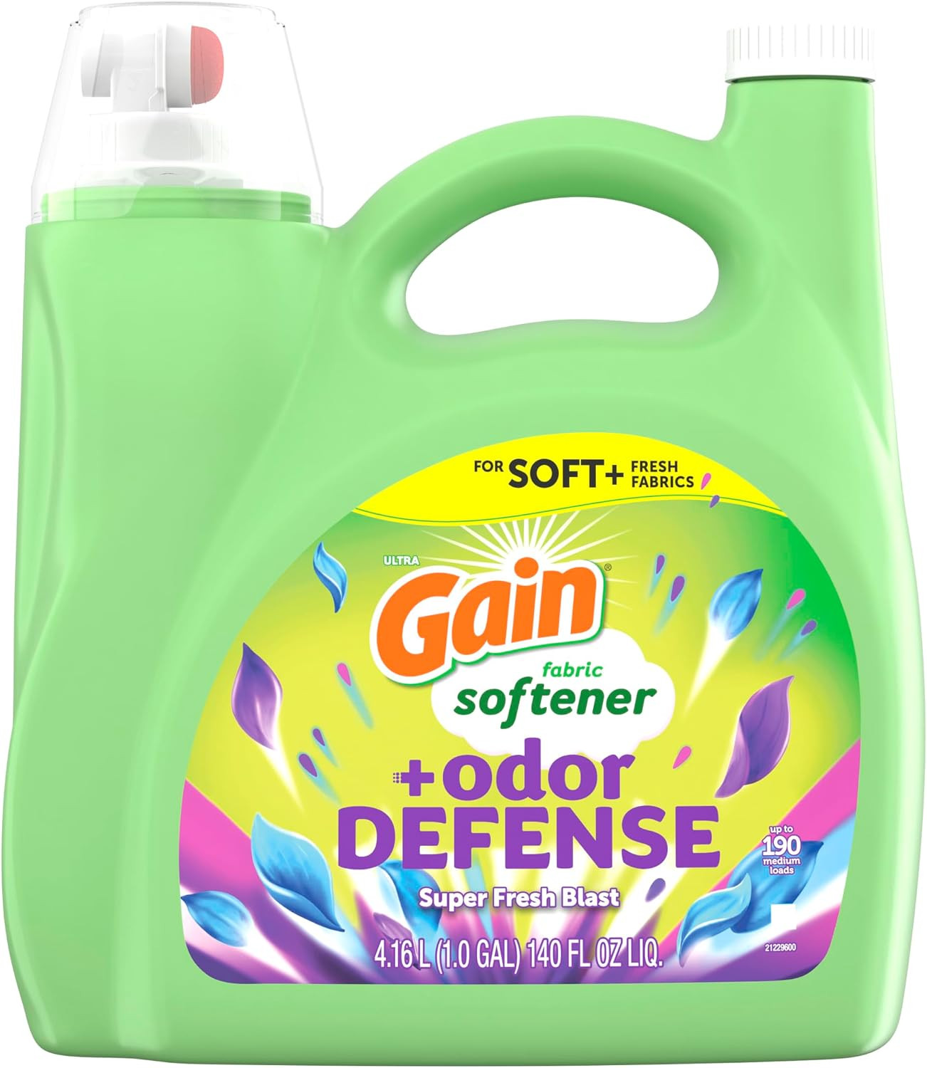 Super Fresh Blast Liquid Odor Defense Fabric Softener, 140 FL OZ 190 Load, Softe