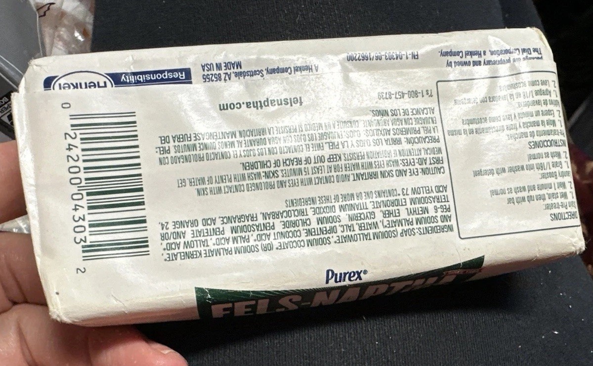 Fels-Naptha Laundry Bar and Stain Remover By Purex – 5 oz