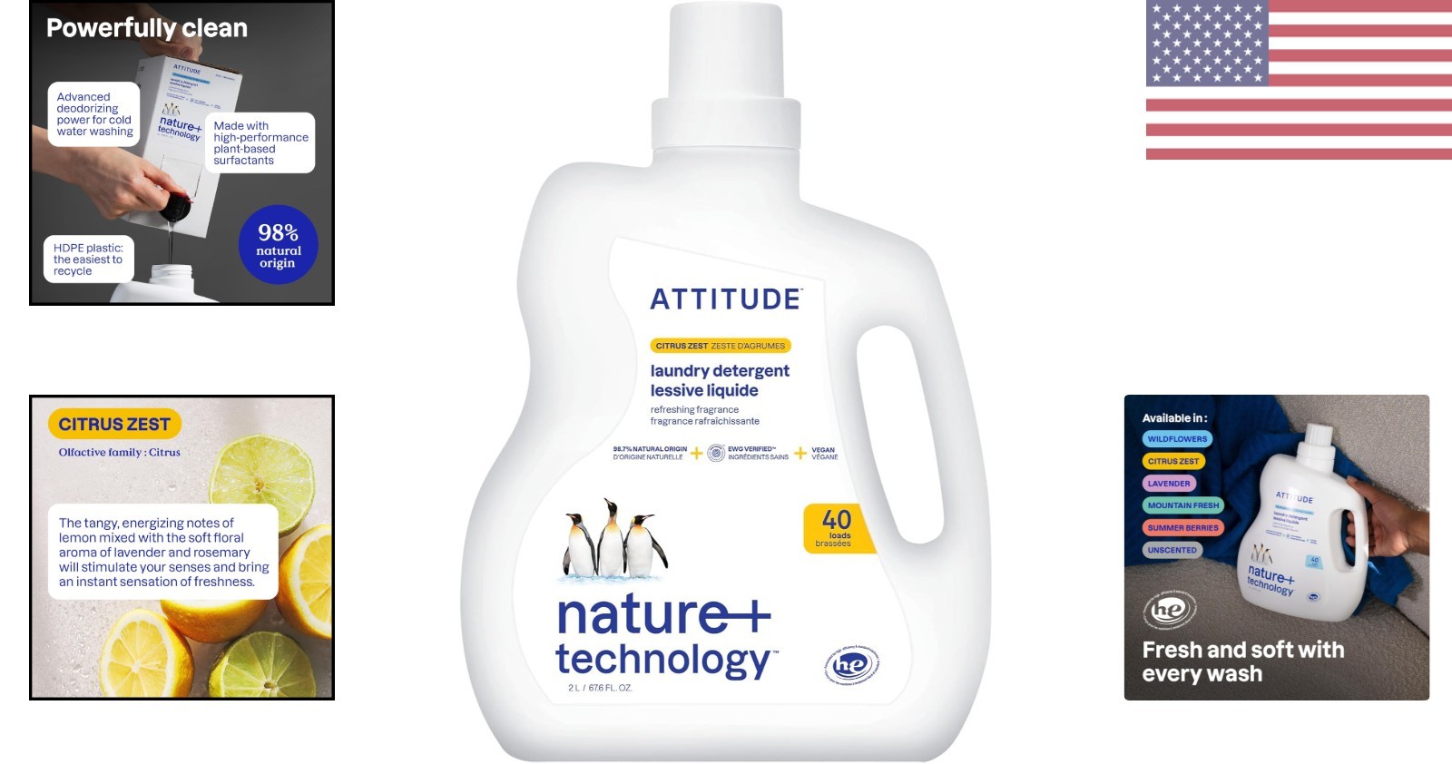 Plant-Based Liquid Laundry Soap, EWG Verified & – 67.6 Fl Oz for 40 Loads