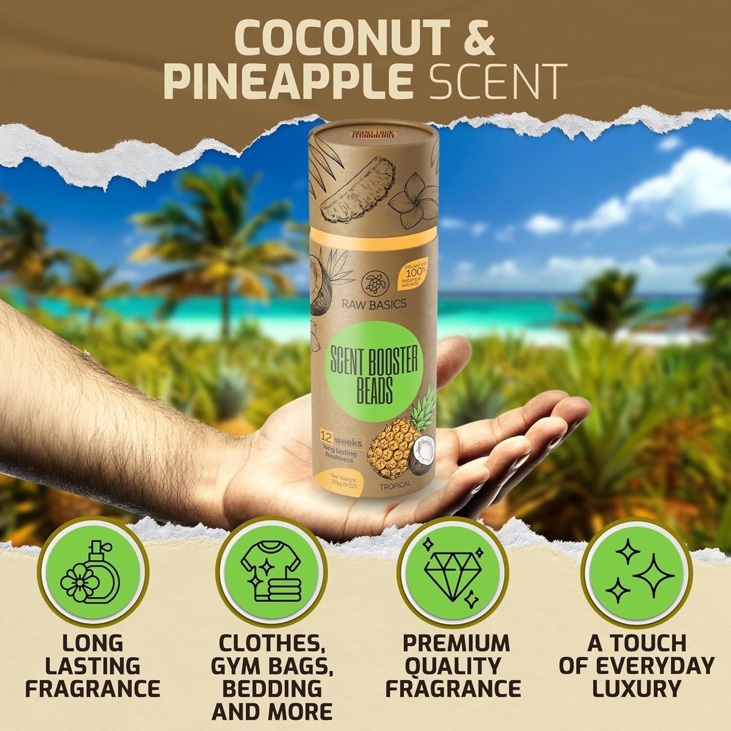 Laundry Scent Boosters, Tropical Aroma – Washer Beads and Deodorizer Supplies –