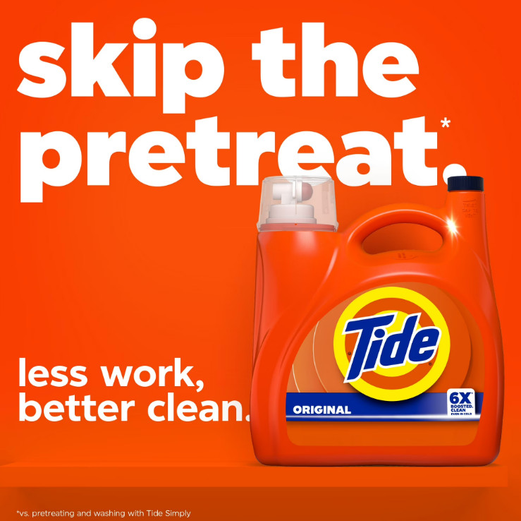 Tide Laundry Detergent Liquid 125 fl oz, 100 Loads, Original Scent