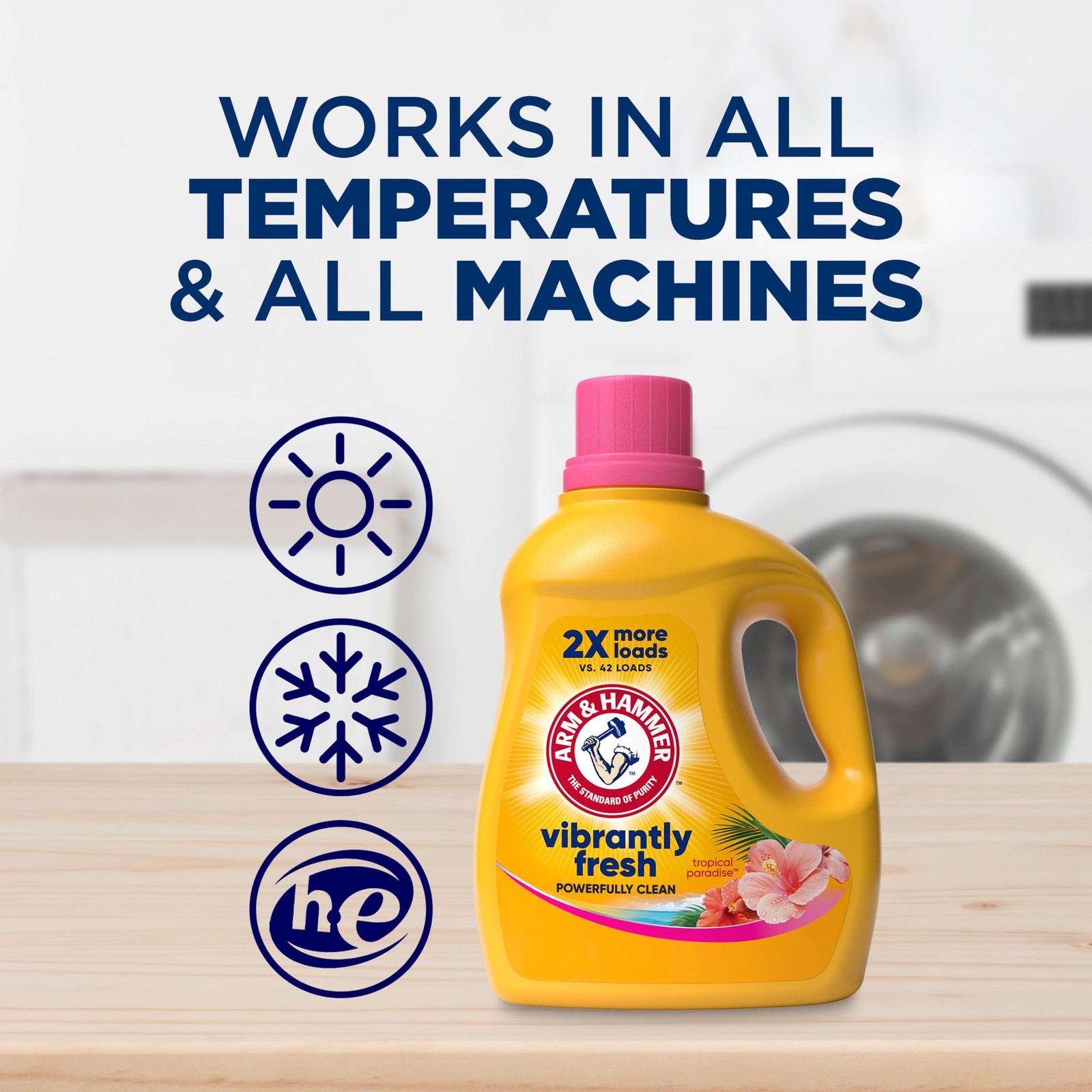 ARM & HAMMER Vibrantly Fresh Liquid Laundry Detergent 102.5 Fl Oz (Pack of 1)