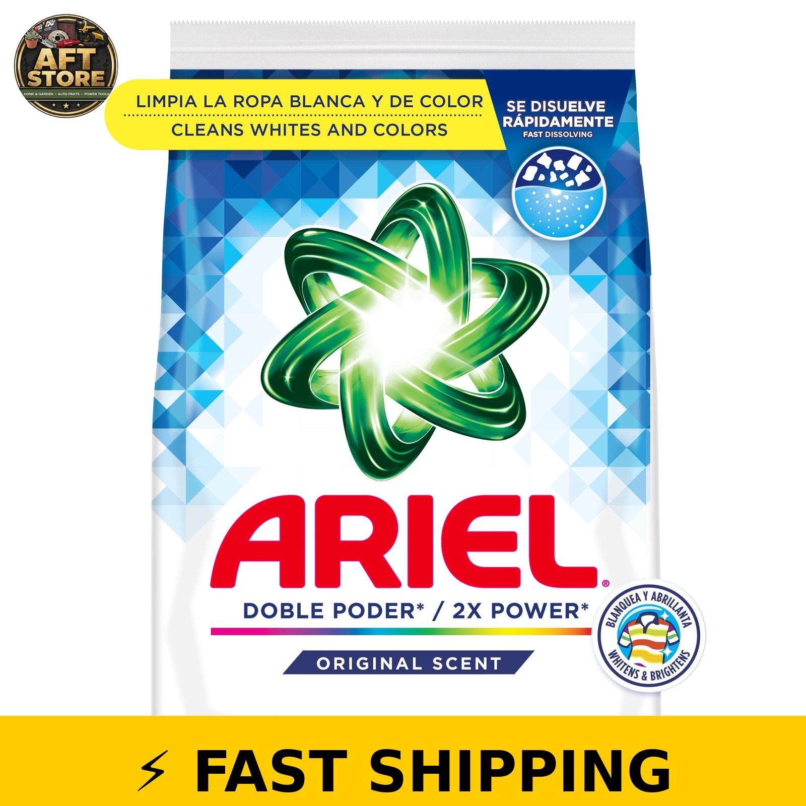Ariel Laundry Detergent Powder, Original Scent, 5.8 kg, 129 Loads