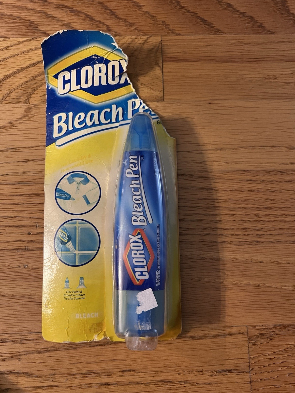 Clorox Bleach Pen Gel Dual Tipped Scrubber & Fine 2oz Vintage 2002 Open Pckg