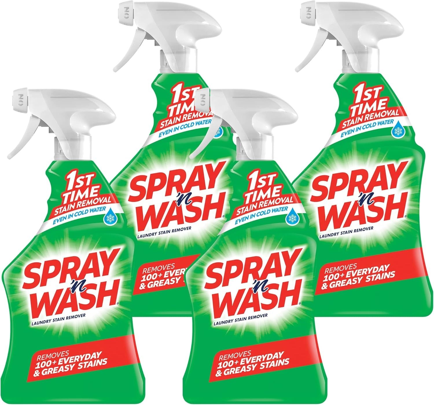 Spray ‘n Wash Pre-Treatment Laundry Stain Remover Solution Spray, 22oz(Pack of 4