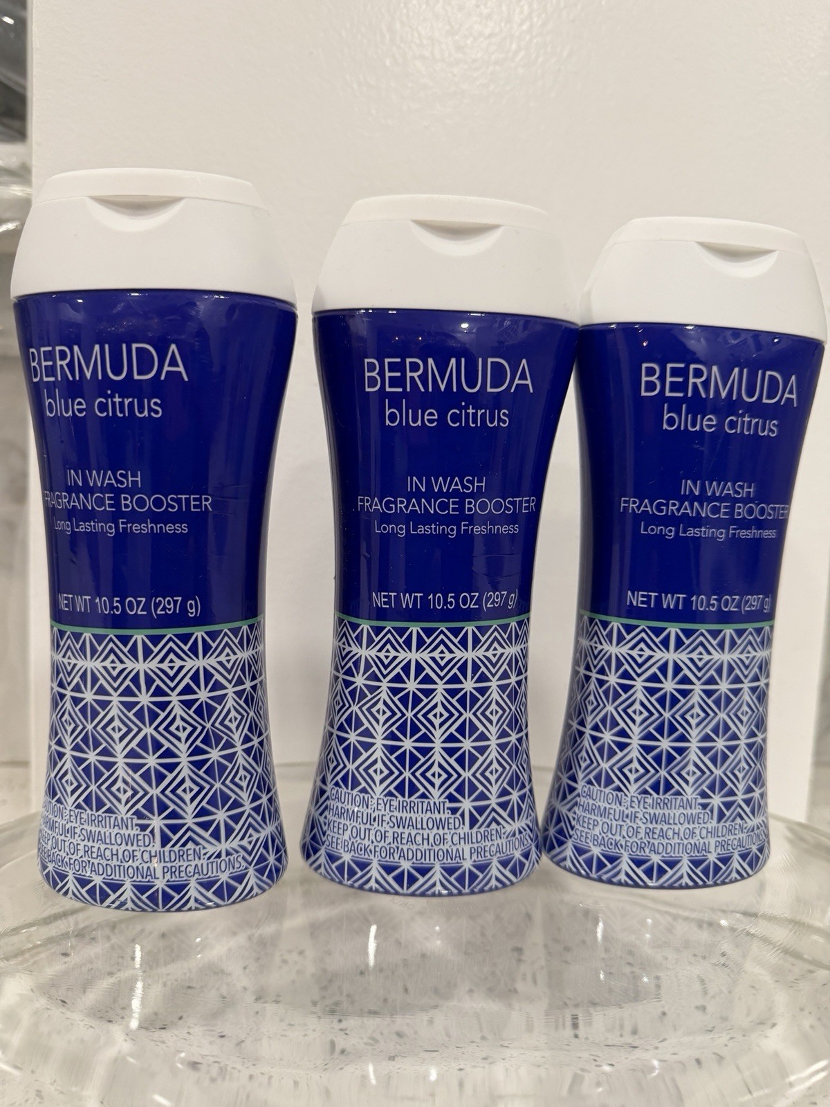 3 Pack In-Wash Fragrance Booster Granule Bermuda Blue CitrusScent 10.5 oz Laundr