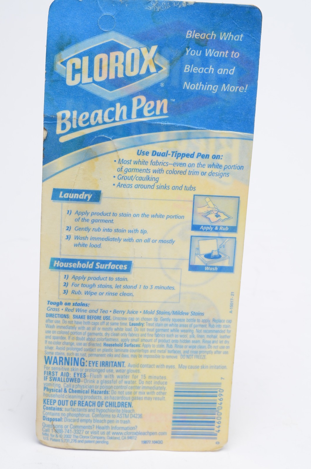 Vintage Clorox Bleach Pen Dual Tip 2oz 56g Sealed 2002 NOS