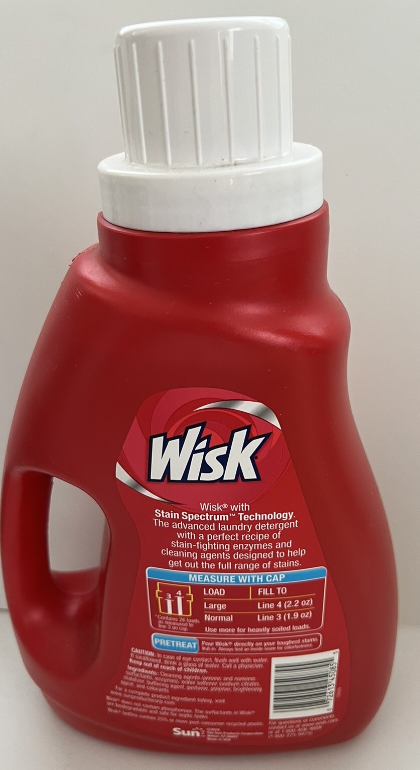 Wisk Colorsafe Bleach Laundry Detergent HE 50 Ounces 26 Loads