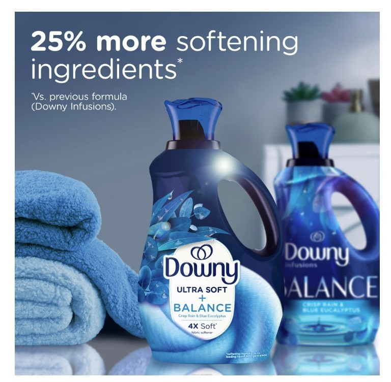 [SALE] Downy Ultra Soft Liquid Fabric Softener Balance 93 fl oz 138 Loads 3 Pack