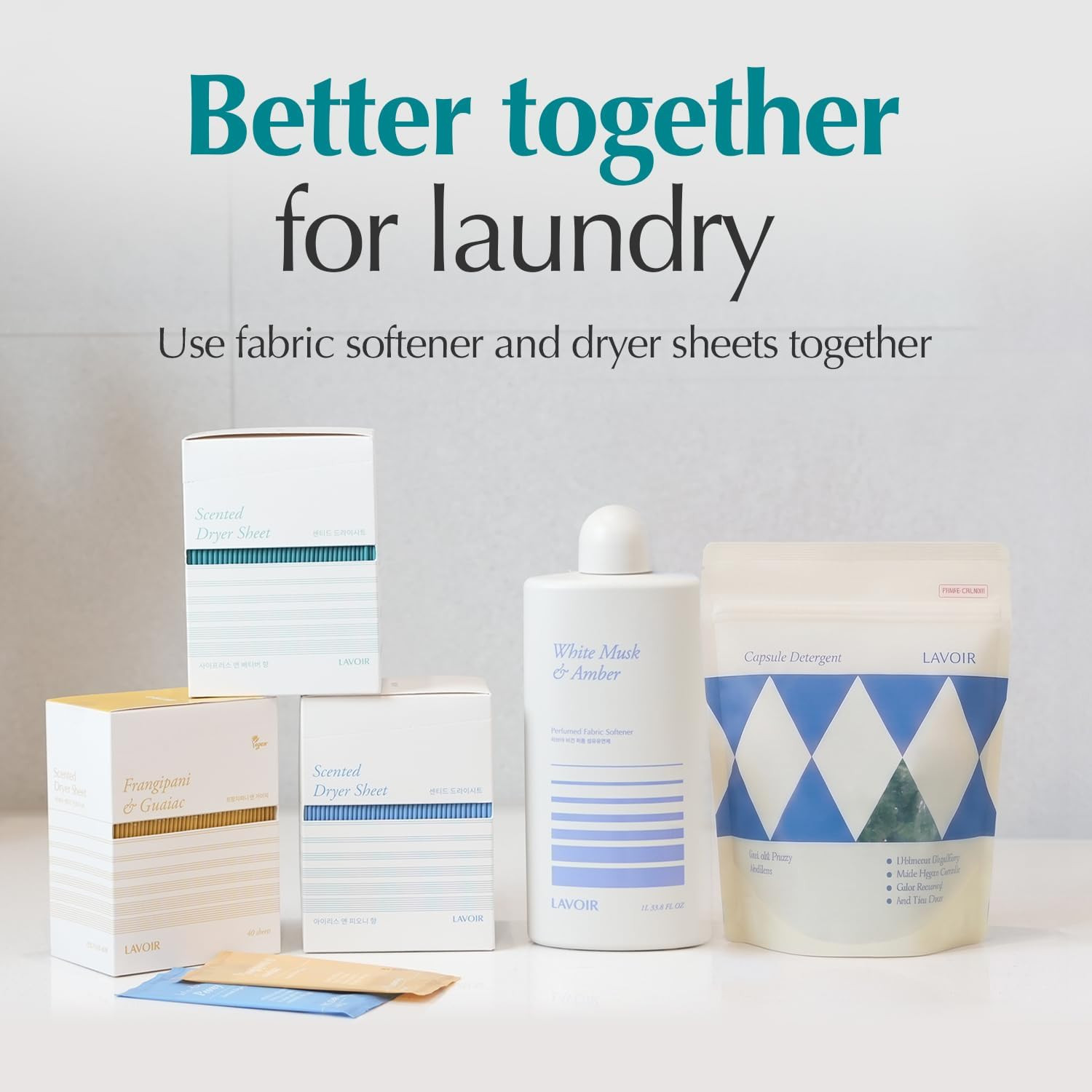 LAVOIR Scented Dryer Sheets, Pre-Moistened Fabric Softener Sheets, Luxurious Cyp
