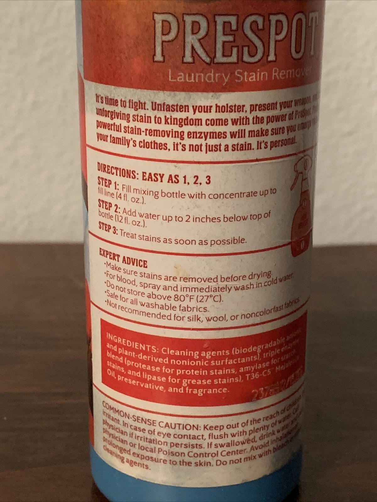 Melaleuca Ecosense PreSpot Laundry Stain Remover 4X Concentrate 8oz