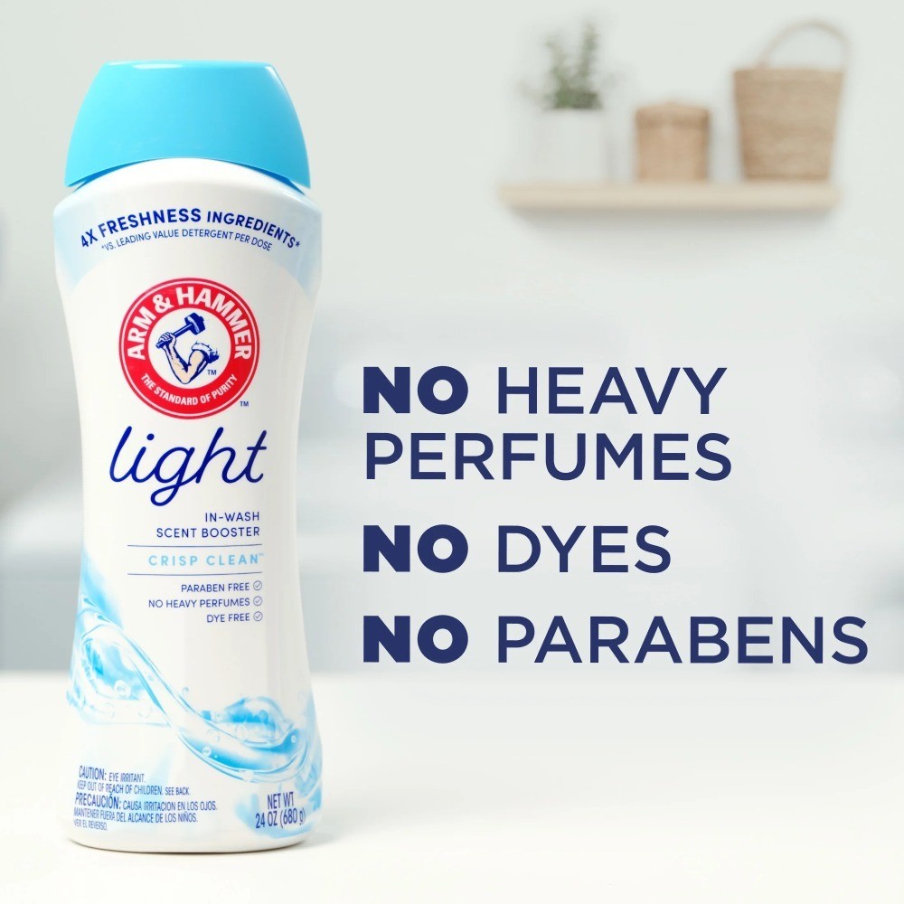 Light In-Wash Scent Booster, Laundry Scent Booster Crisp Clean scent, 24 Oz