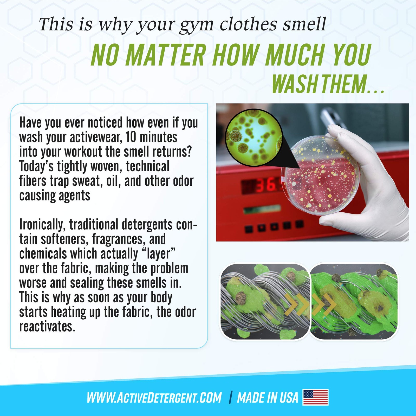 Wear Laundry Detergent & Soak – Formulated for Sweat and Workout Clothes – Na…