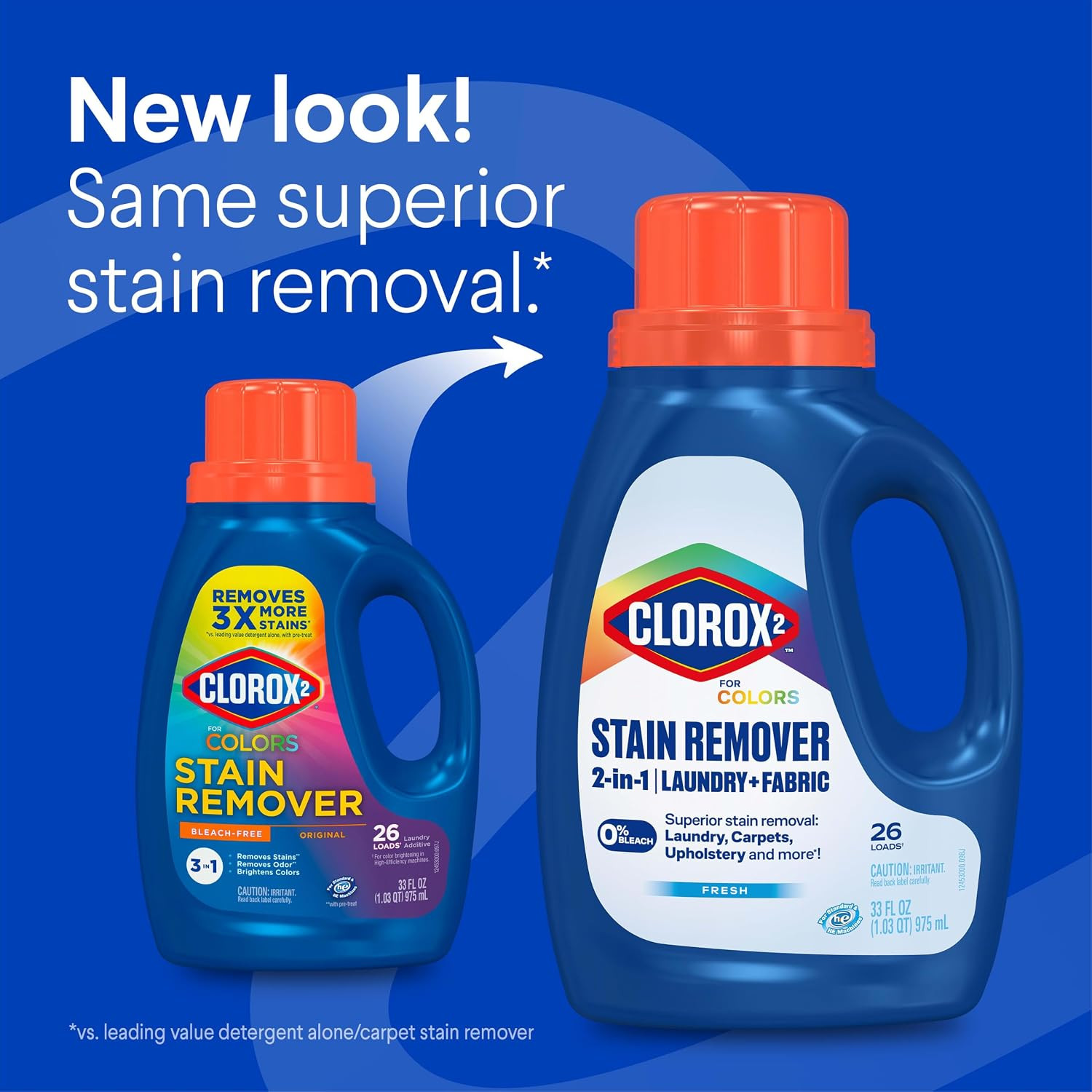 Clorox 2 for Colors Stain Remover and Laundry Additive, Original, 33 Fluid Ounce
