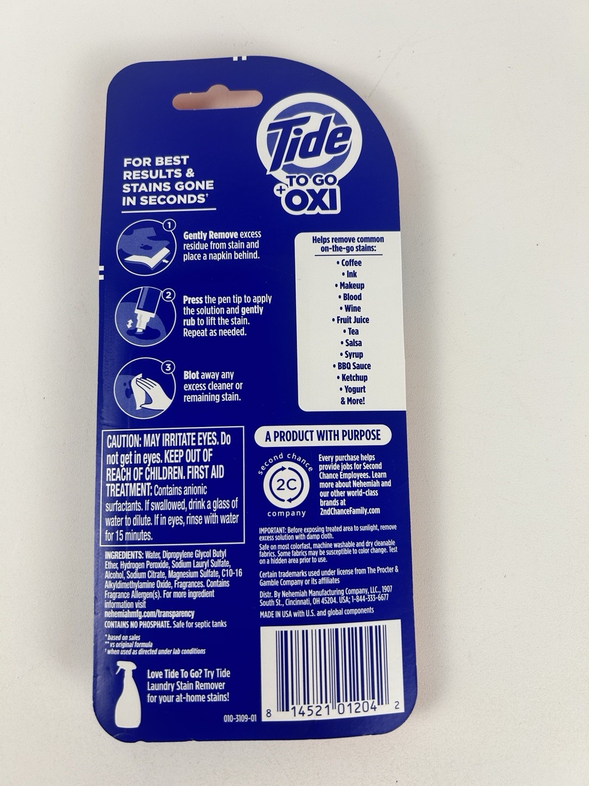 Lot of 2 Tide To Go OXI Instant Stain Remover Pens 3 Pack 6 Total New