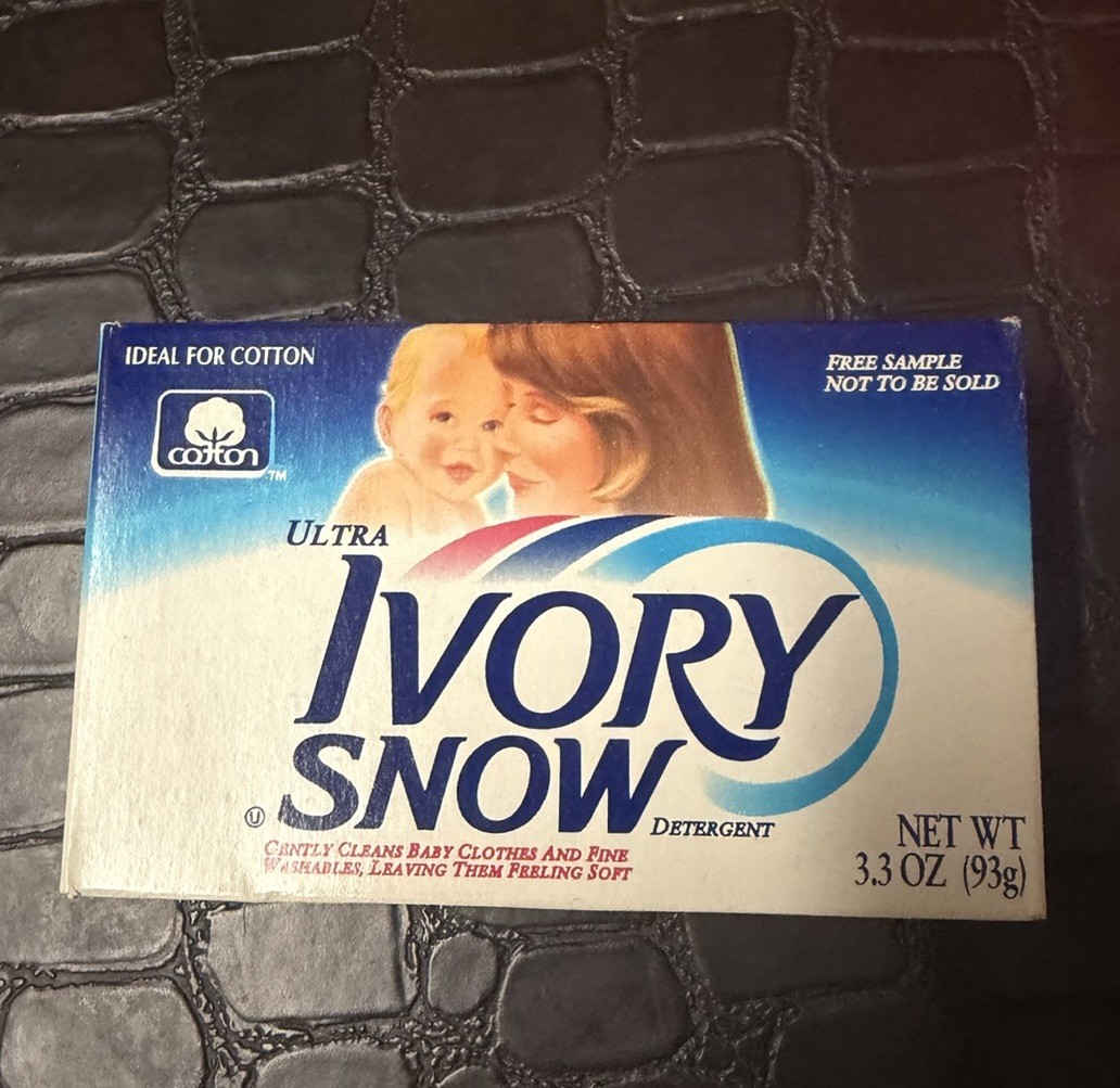 Ultra Ivory Snow Powder Laundry Detergent Soap 3.3 oz Sample Size – Vintage 1993