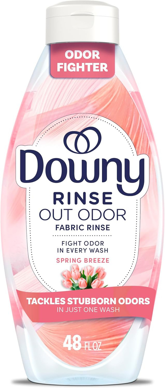 Downy Rinse Laundry Odor Remover, Spring Breeze Scent, 48 FL OZ, Fabric Softener