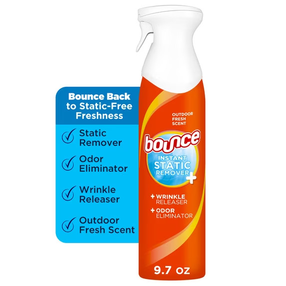 (2 pack) Bounce Rapid Touch-Up 3 in 1 Static Remover, Fresh Scent, 9.7 oz