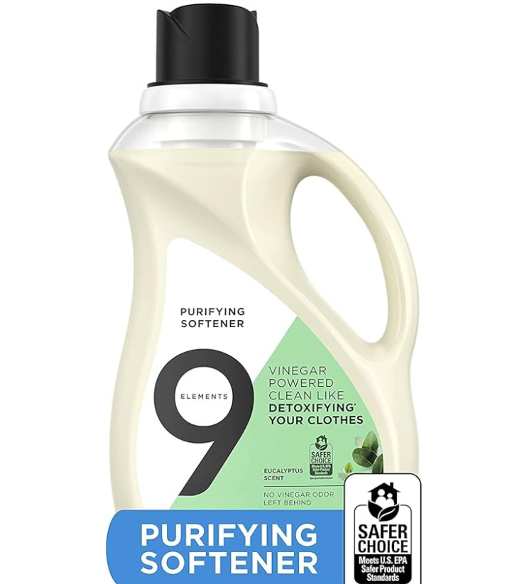 9 Elements Liquid Laundry Detergent, Eucalyptus Scent 44 Oz