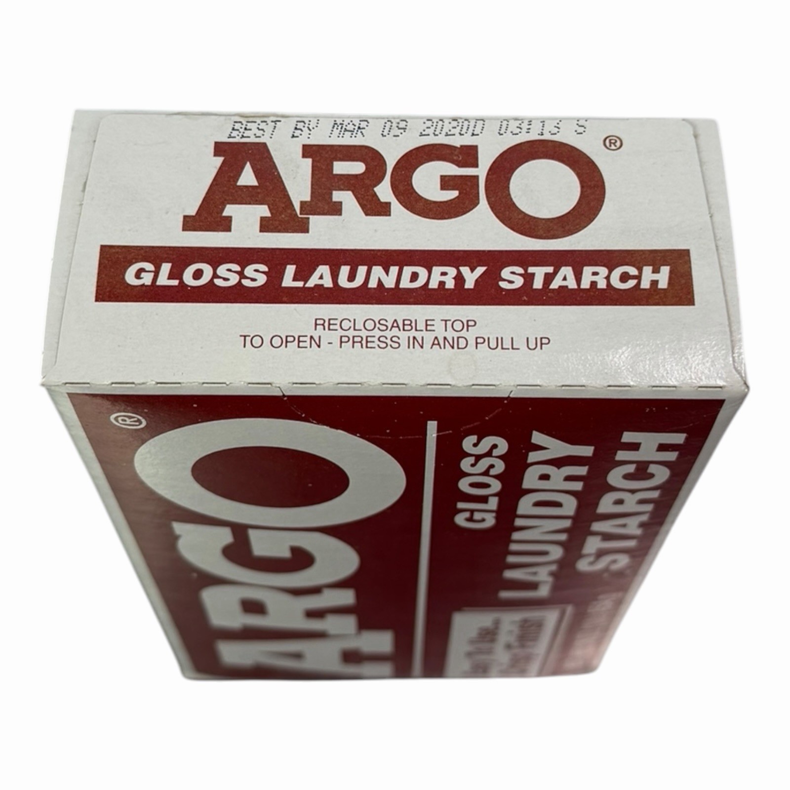 ARGO Gloss Laundry Starch Remove Greasy Spots 16 oz Sealed Expired 1 lb
