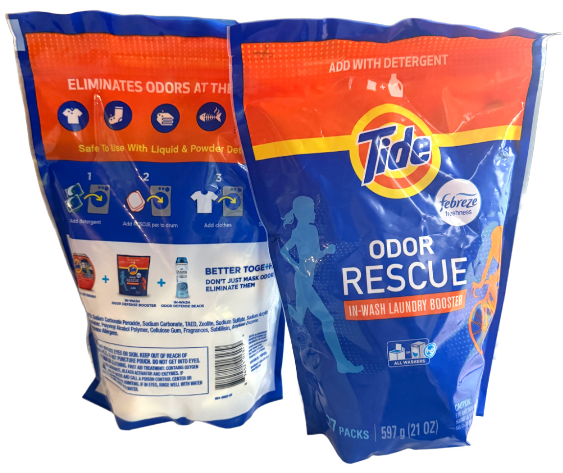 (PACK OF 2) Tide Odor Rescue In-Wash Laundry Booster 27 Count 14 oz. Febreze