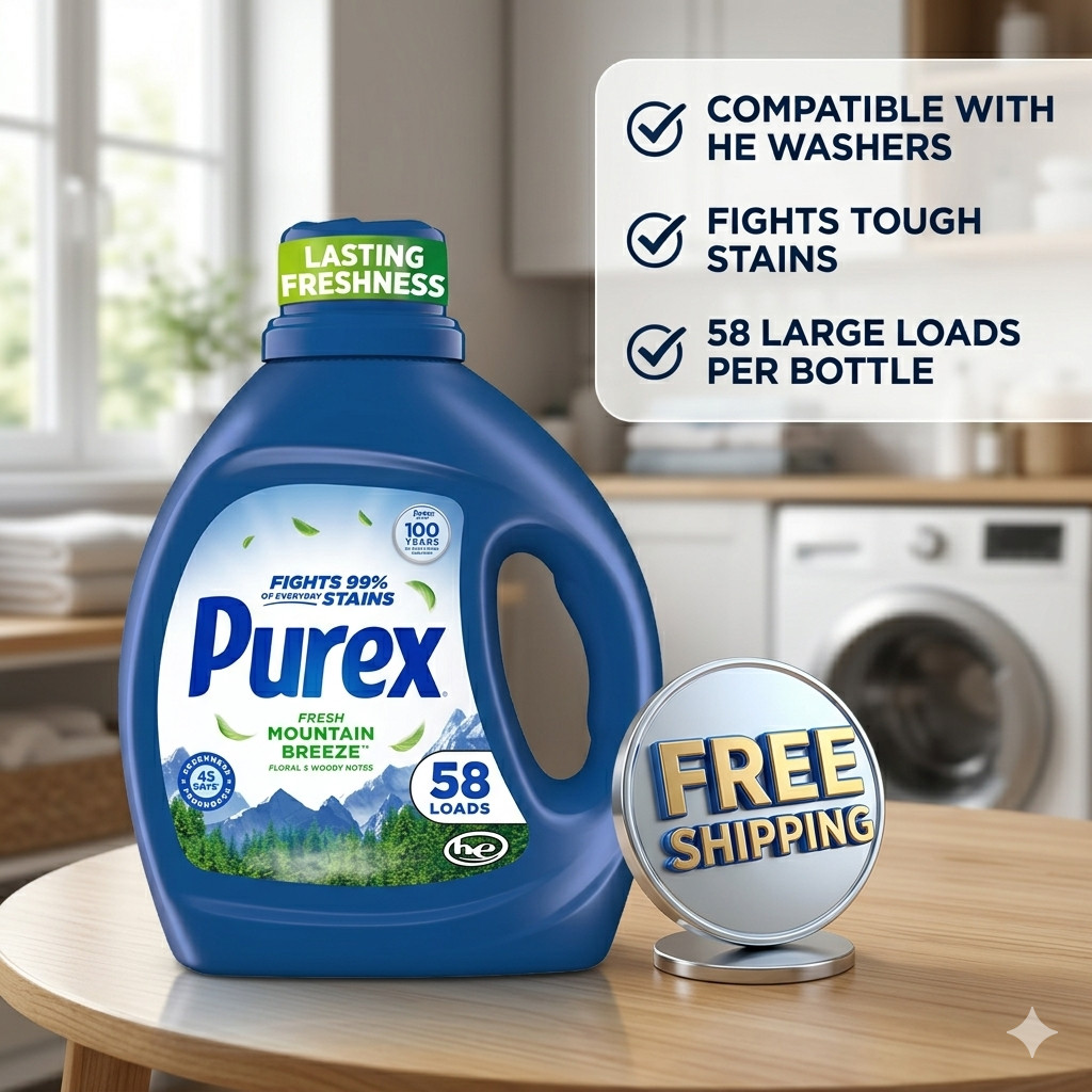 Purex Fresh Mountain Breeze Liquid Laundry Detergent 66 fl oz 58 Loads
