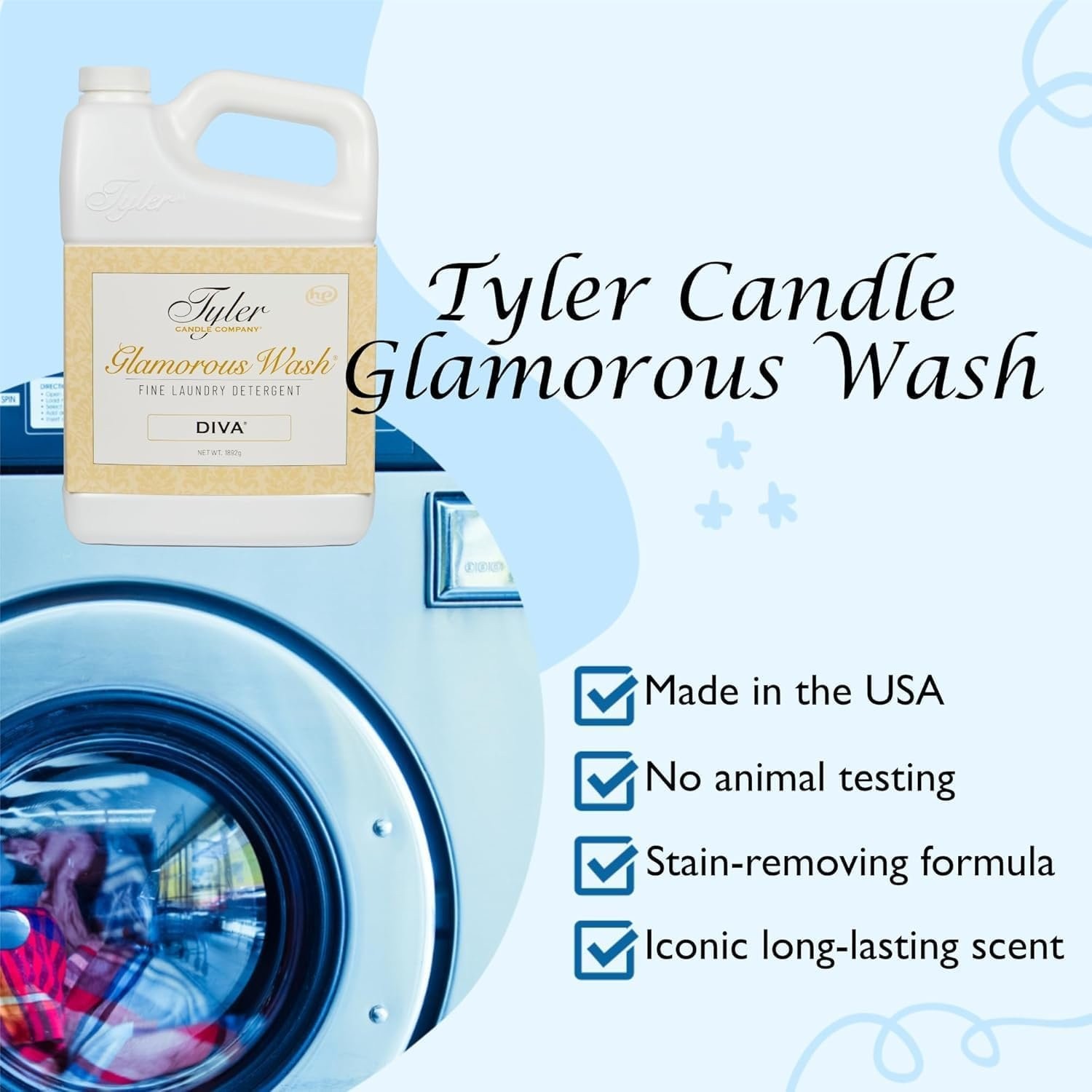 Concentrated Laundry Detergent 64 Fl Oz Floral Scent for Delicate Fabrics