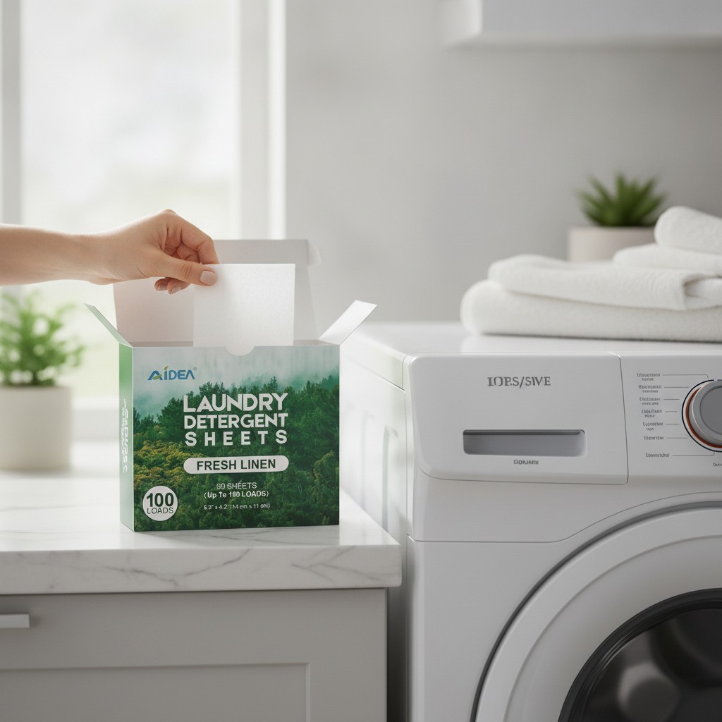 Gentle Cleaning Laundry Sheets – 50 Loads, No Plastic Jug, Perfect for Travel